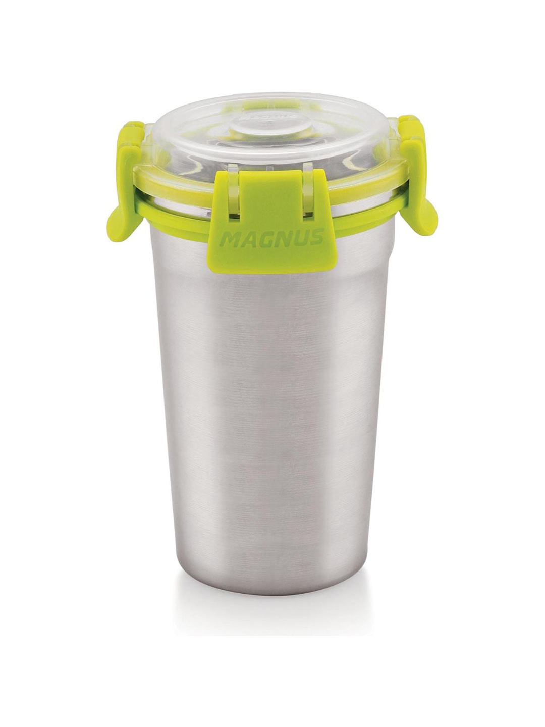 MAGNUS Unisex Silver-Tone & Green Water Or Juice Glass Bar & Drinkware 350Ml