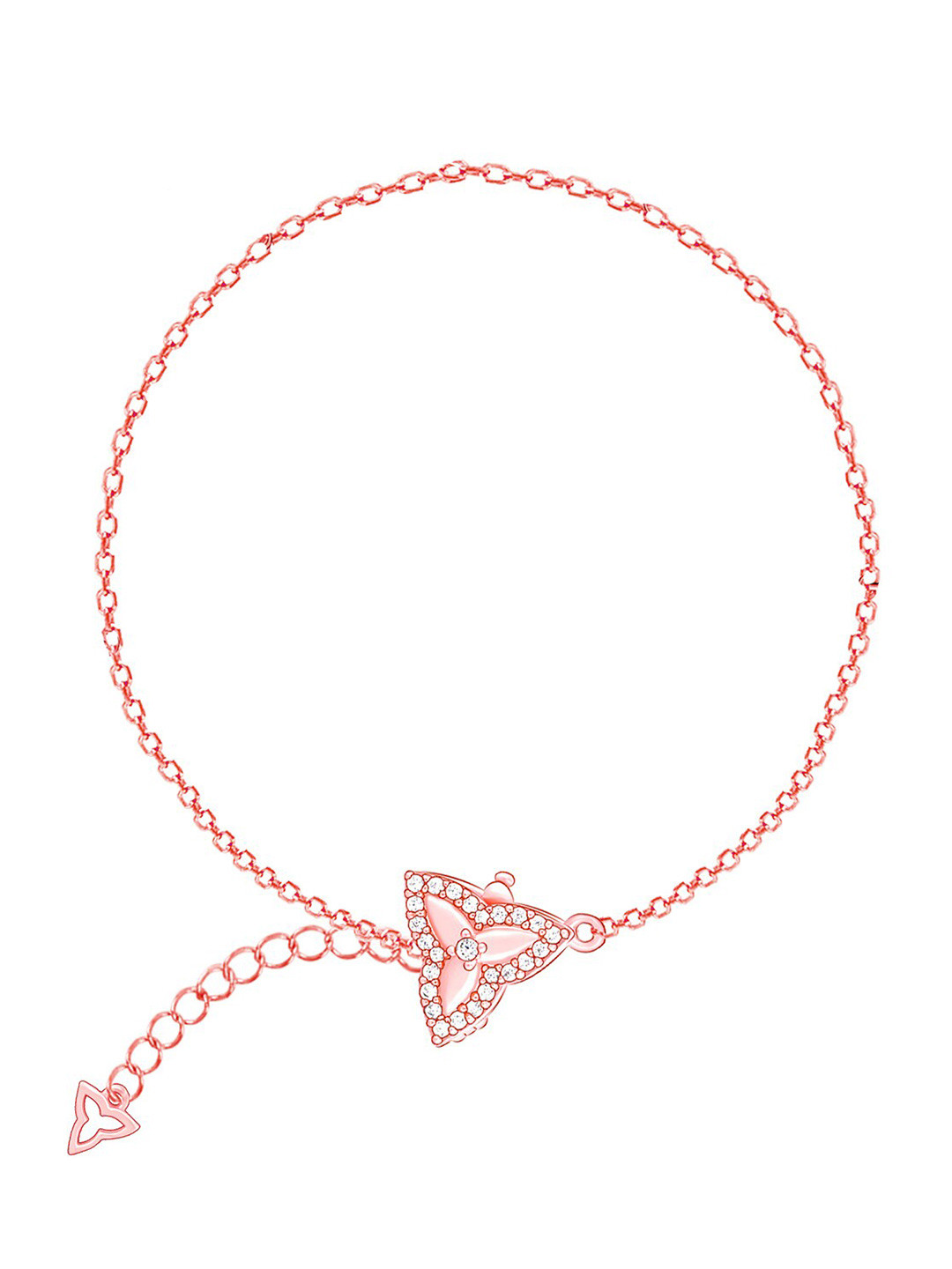 GIVA Sterling Silver Rose Gold Plated Pendant With Chain