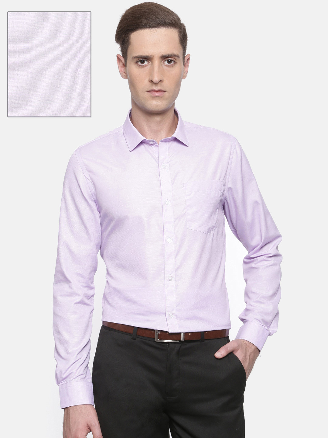 Buy Excalibur Men Lavender Slim Fit 