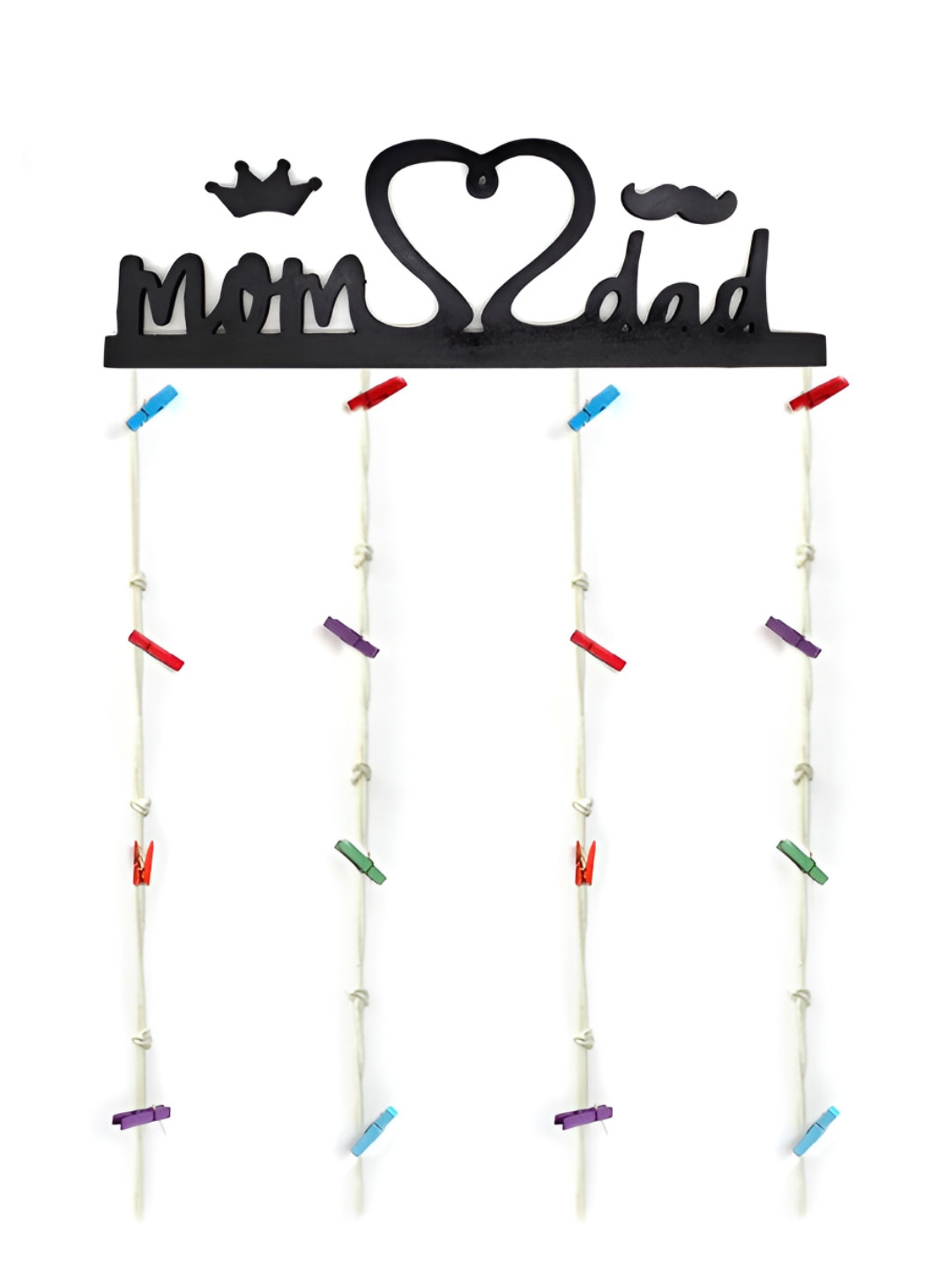 VAH Kya Bat Hai !! Mom and Dad Wood Matte Hall Wall Hangings-27.6In