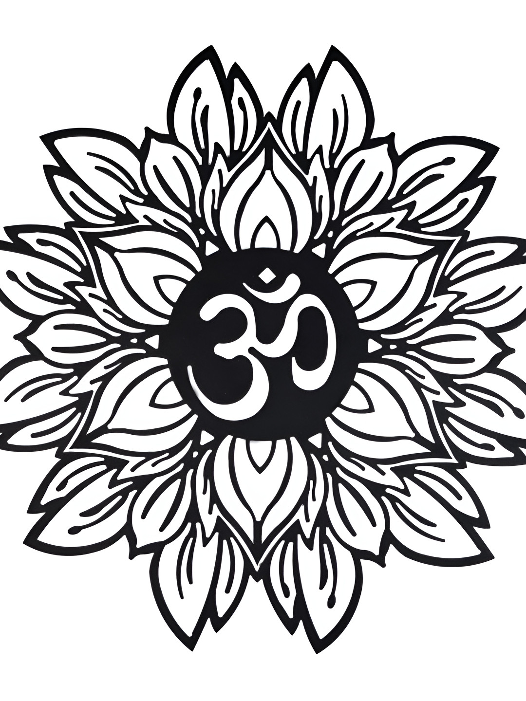 WALLCENTRE M Mandala Metal Ethnic Motifs Matte Hanging Hall Spiritual Wall Decor-18.1In