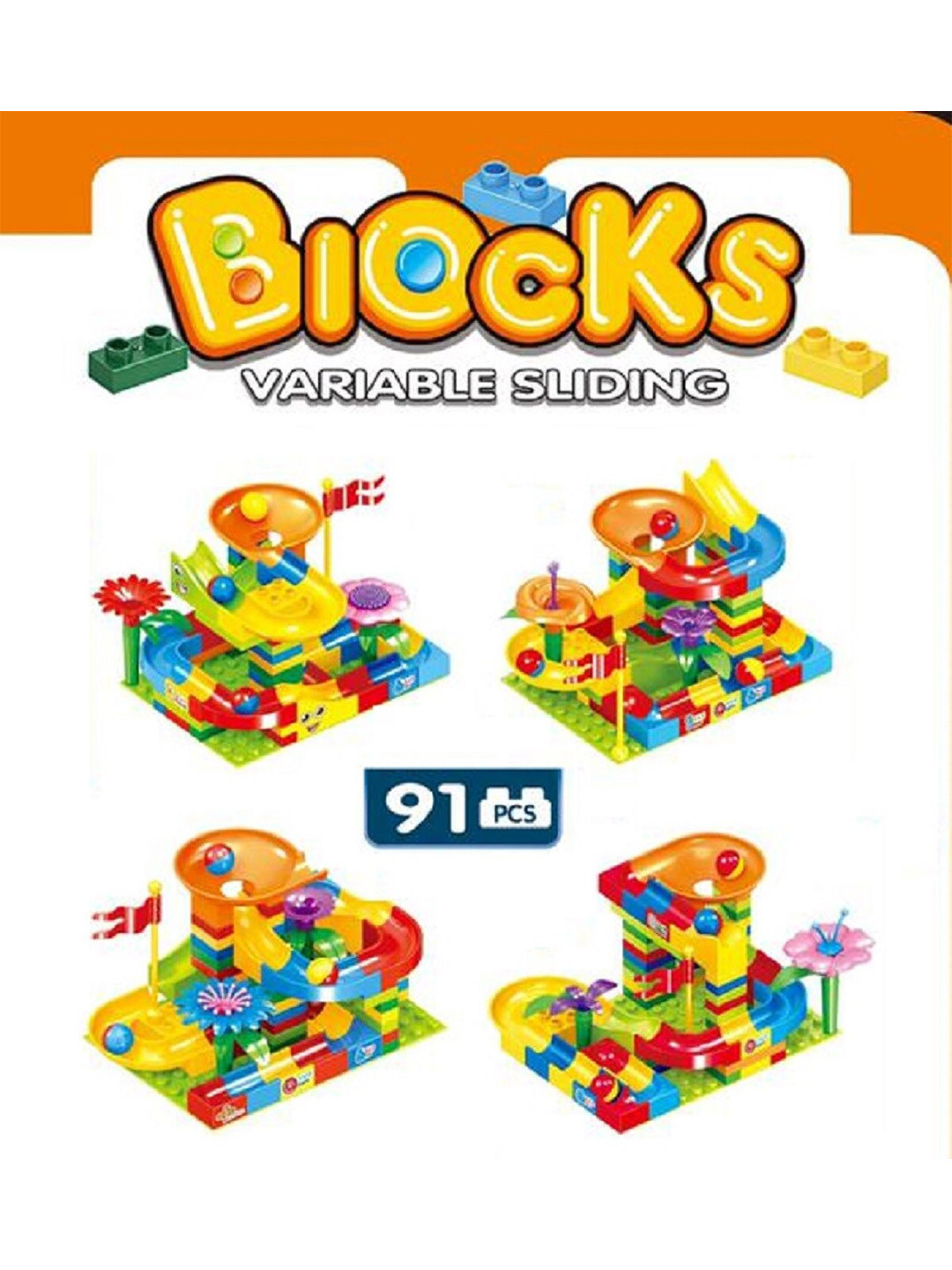 OPINA Marble Run Race Track Building Blocks & Brick Educational Toy