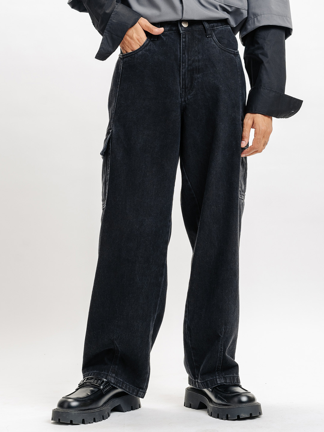 FREAKINS Men Clean Look Pure Cotton Jeans