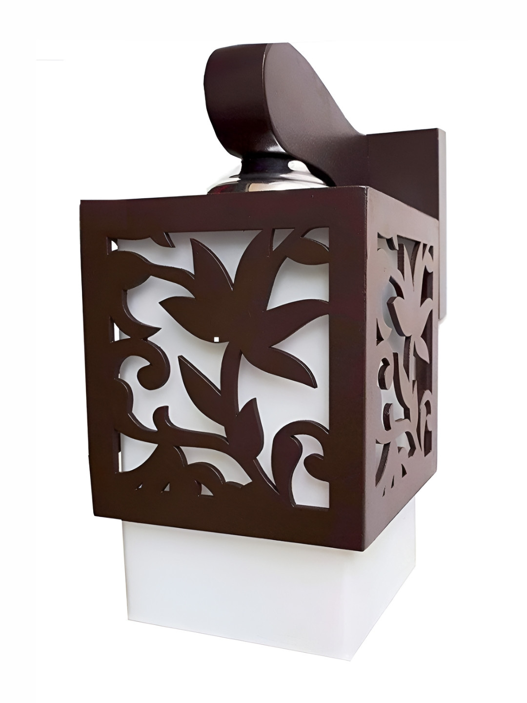 Areezo Brown & White Textured Rectangle Ceiling Lamp