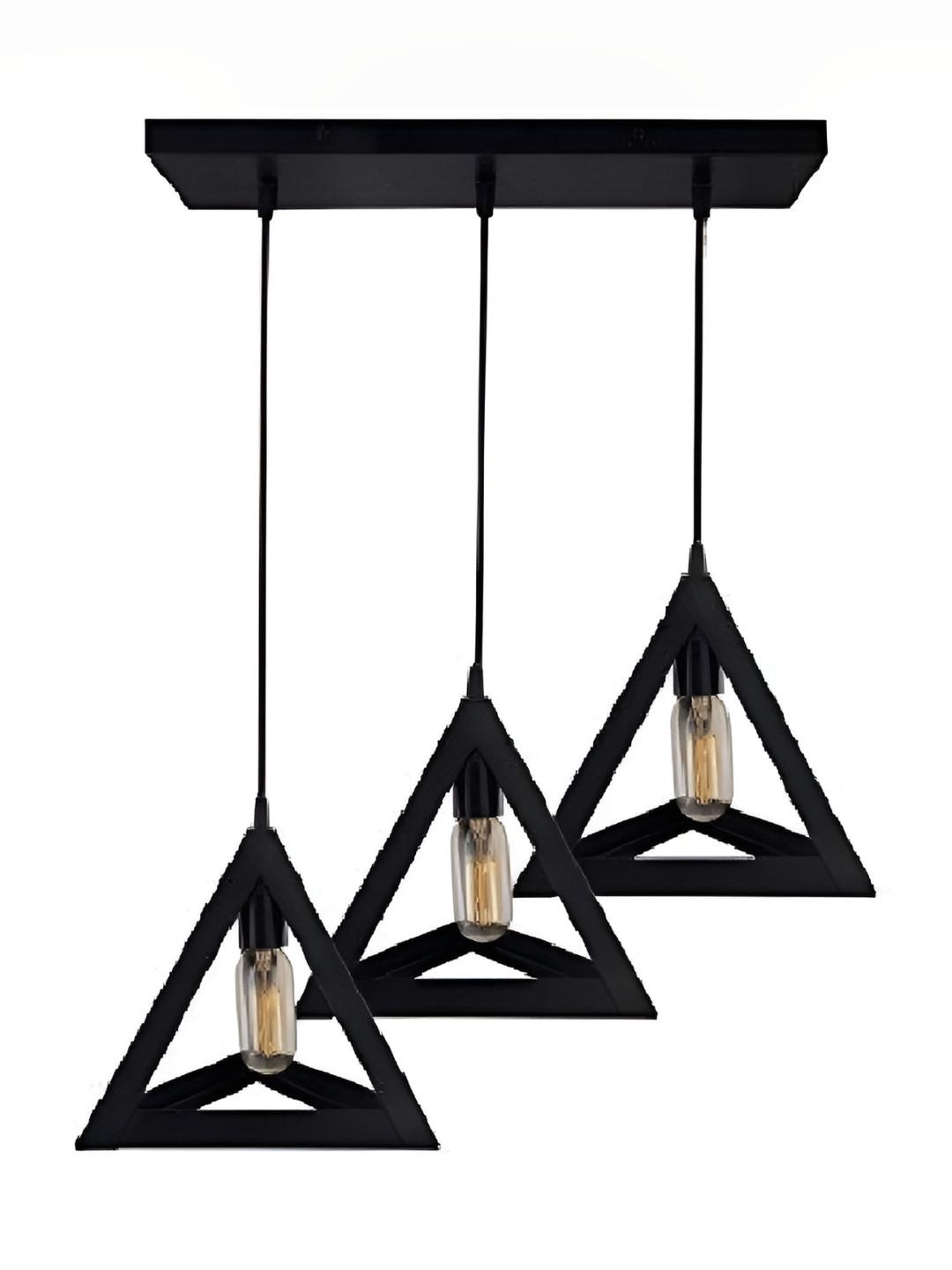 Areezo Black Textured Triangle Ceiling Lamp