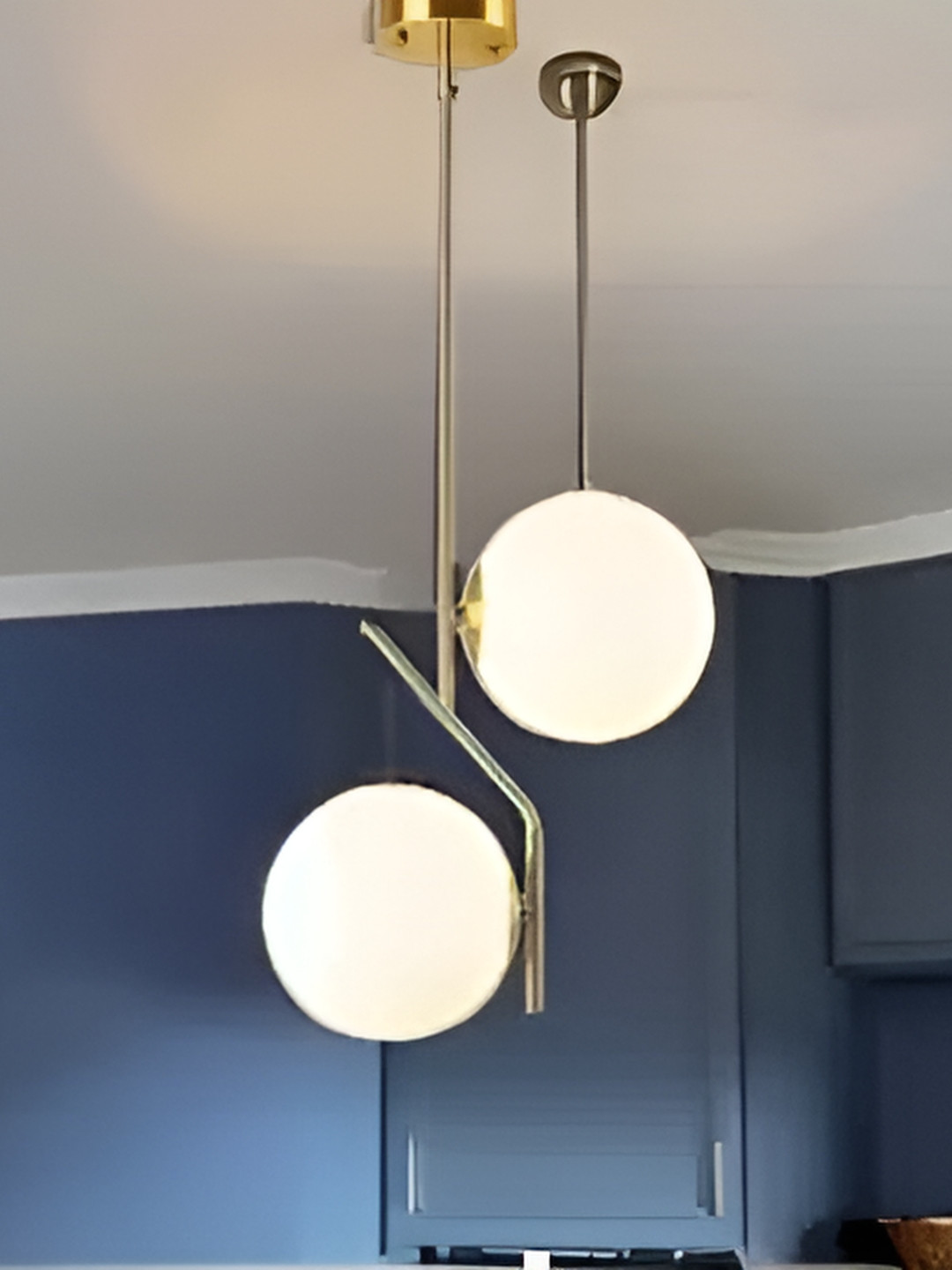 Areezo Gold Toned Spherical Glass Ceiling Lamp