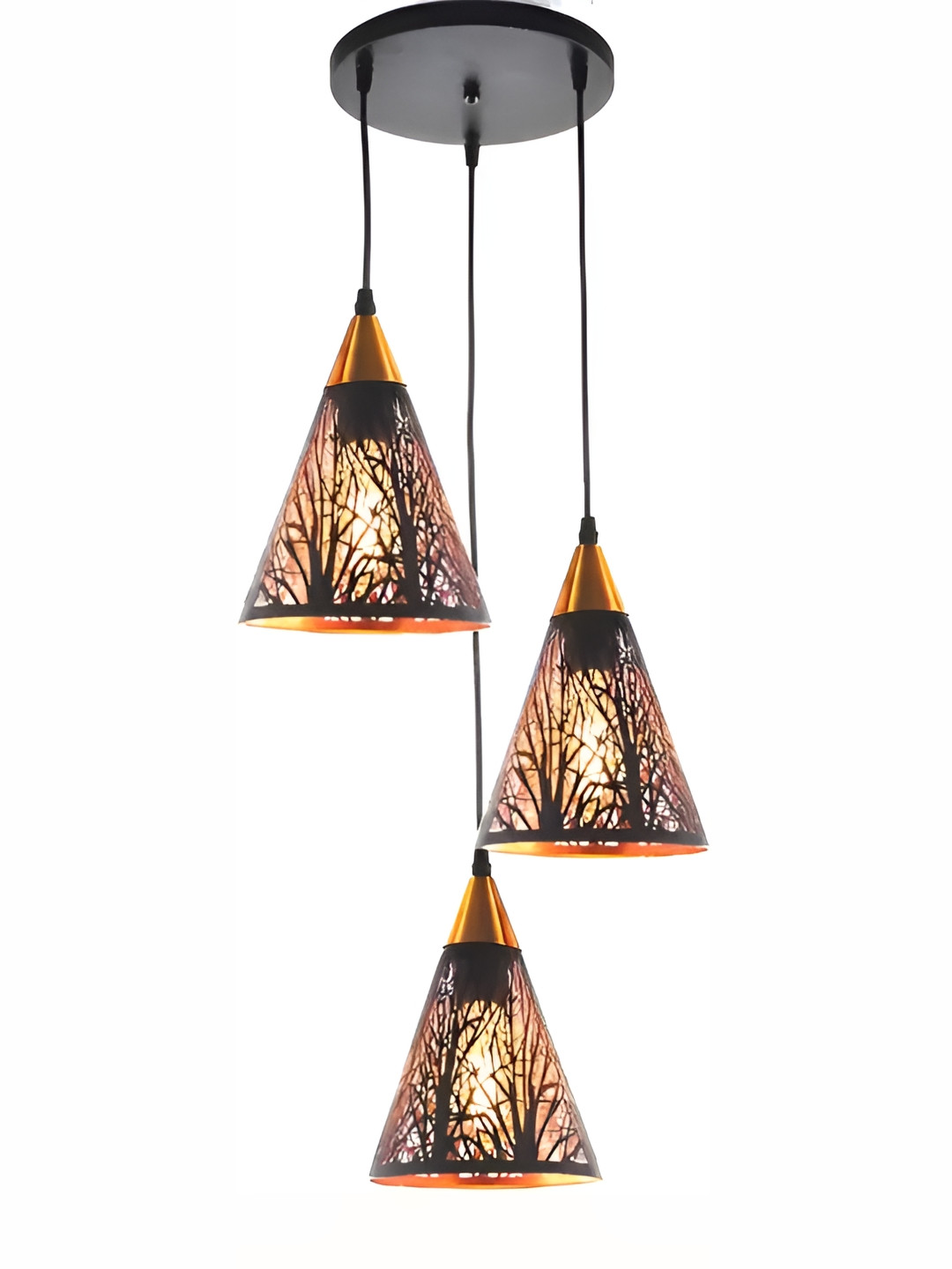 Areezo Black Triangle Printed Ceiling Lamp