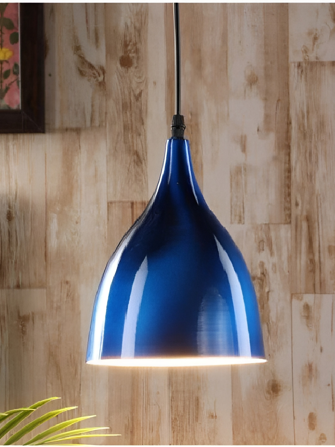Areezo Blue Bell Metal Ceiling Lamp