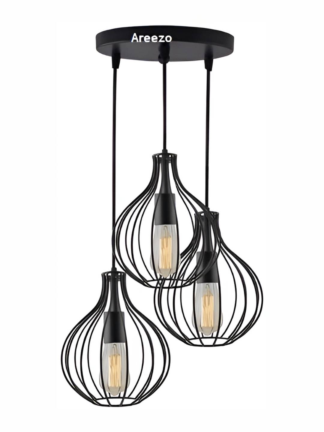 Areezo Black Spherical Metal Ceiling Lamp