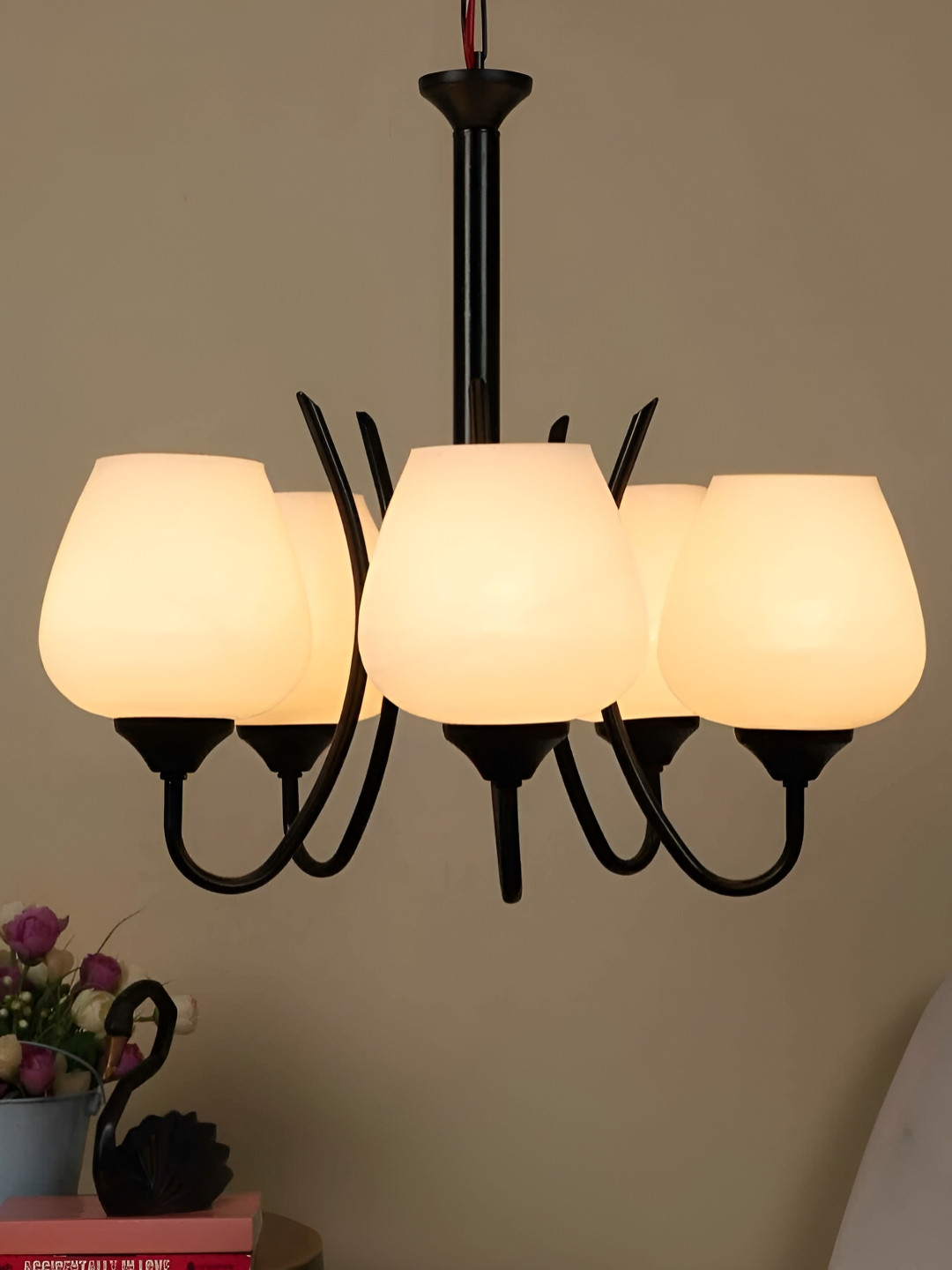 Areezo Black Bell Metal Ceiling Lamp