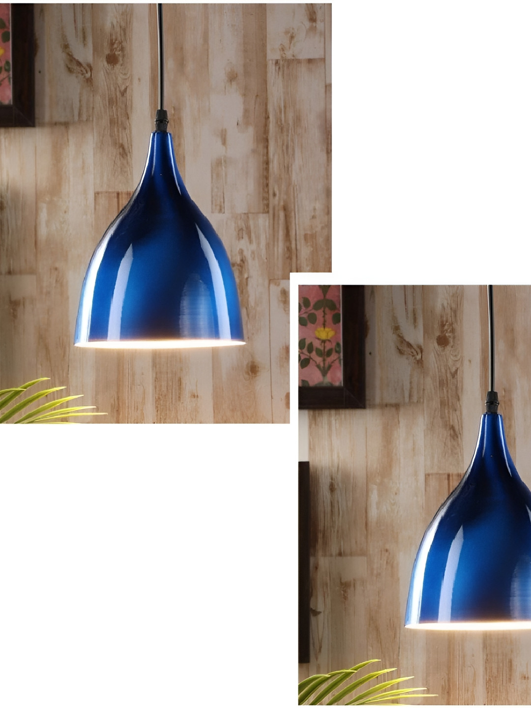 Areezo Blue Bell Metal Ceiling Lamp