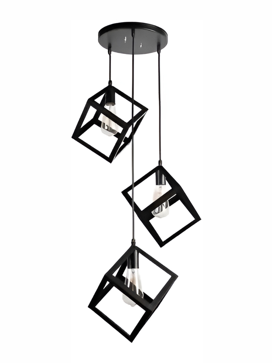 Areezo Black Textured Abstract Shaped Ceiling Lamp