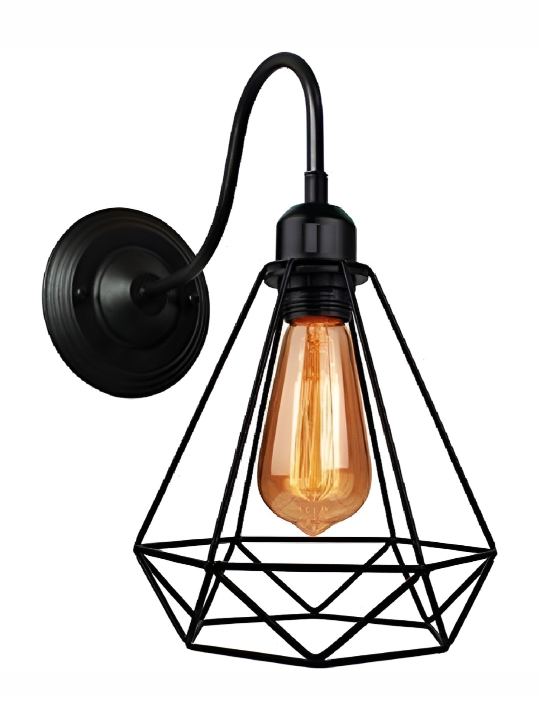 Areezo Black Triangle Shaped  Wall Lamp