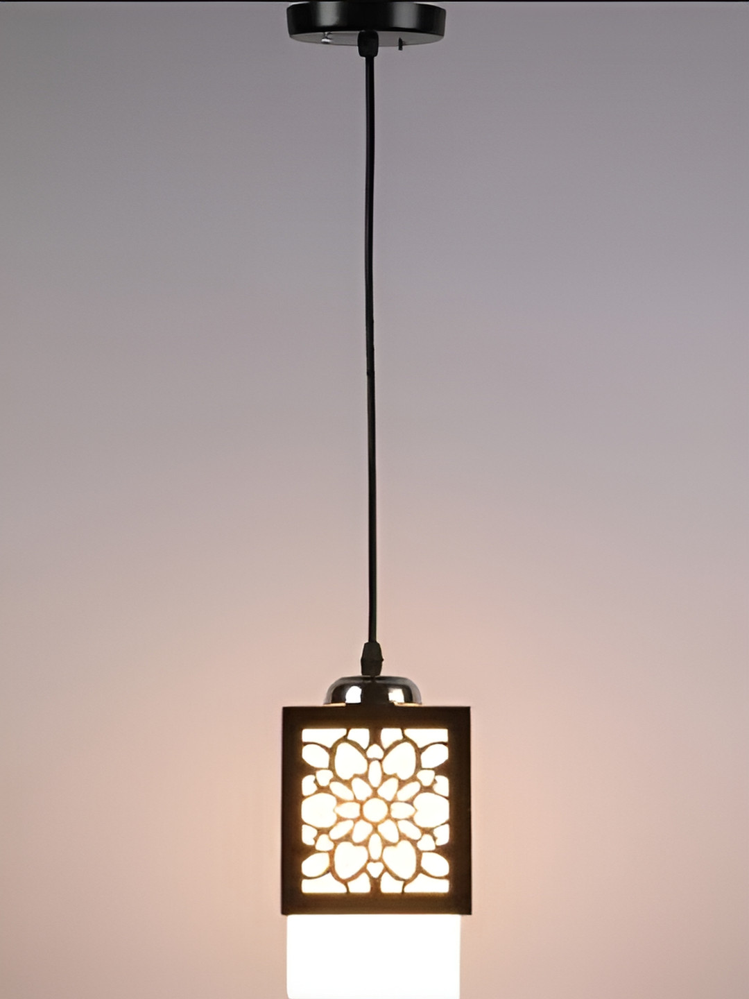 Areezo Brown Rectangle Shaped Ceiling Lamp