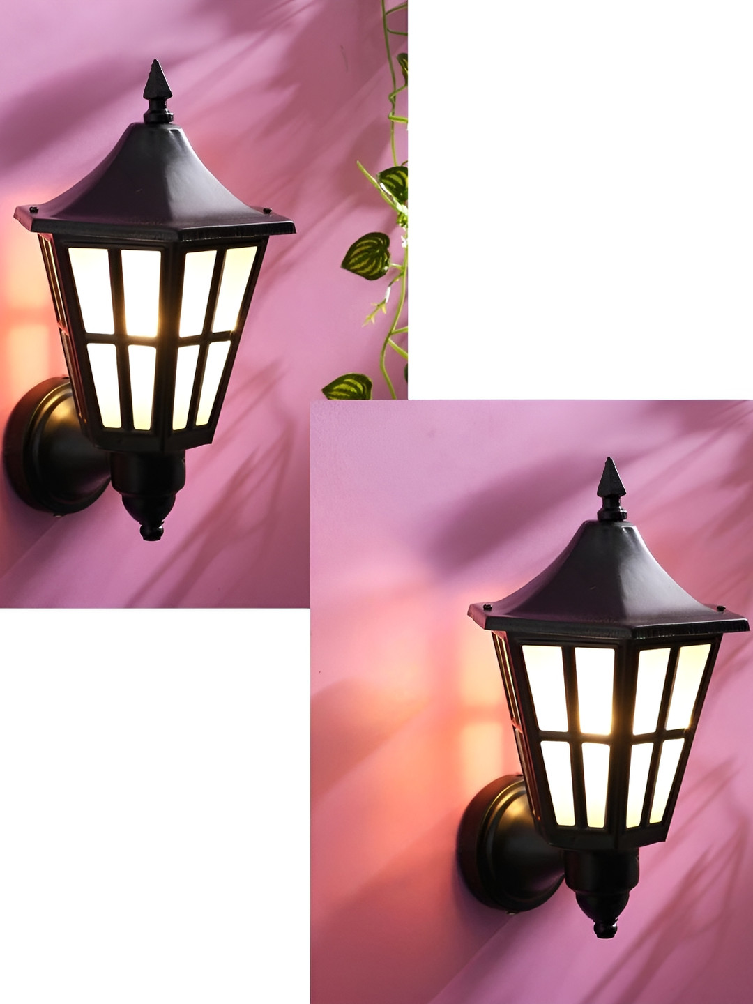 Areezo Black 2 Pieces Abstract Shaped Wall Lamp