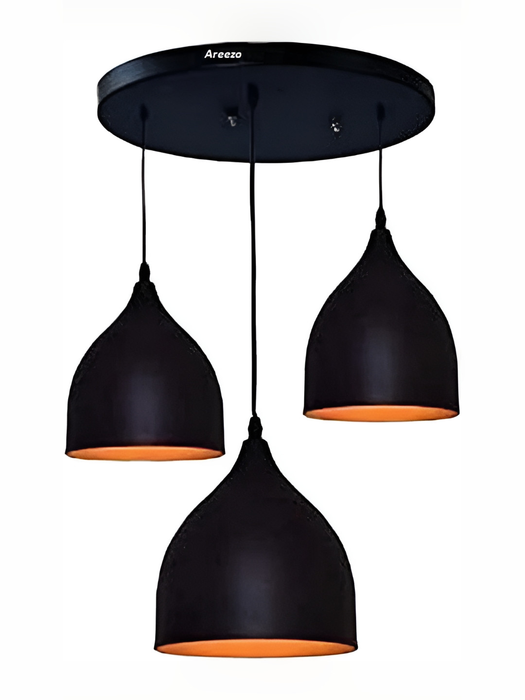Areezo Black & Orange Bell Shaped Ceiling Lamp