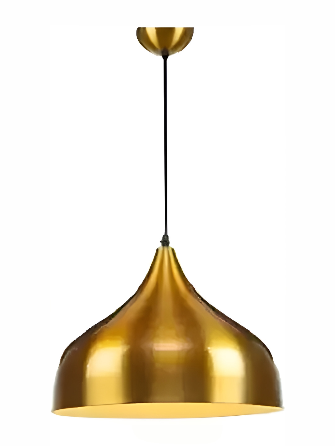 Areezo Gold Toned Aluminium Bell Shaped Ceiling Lamp