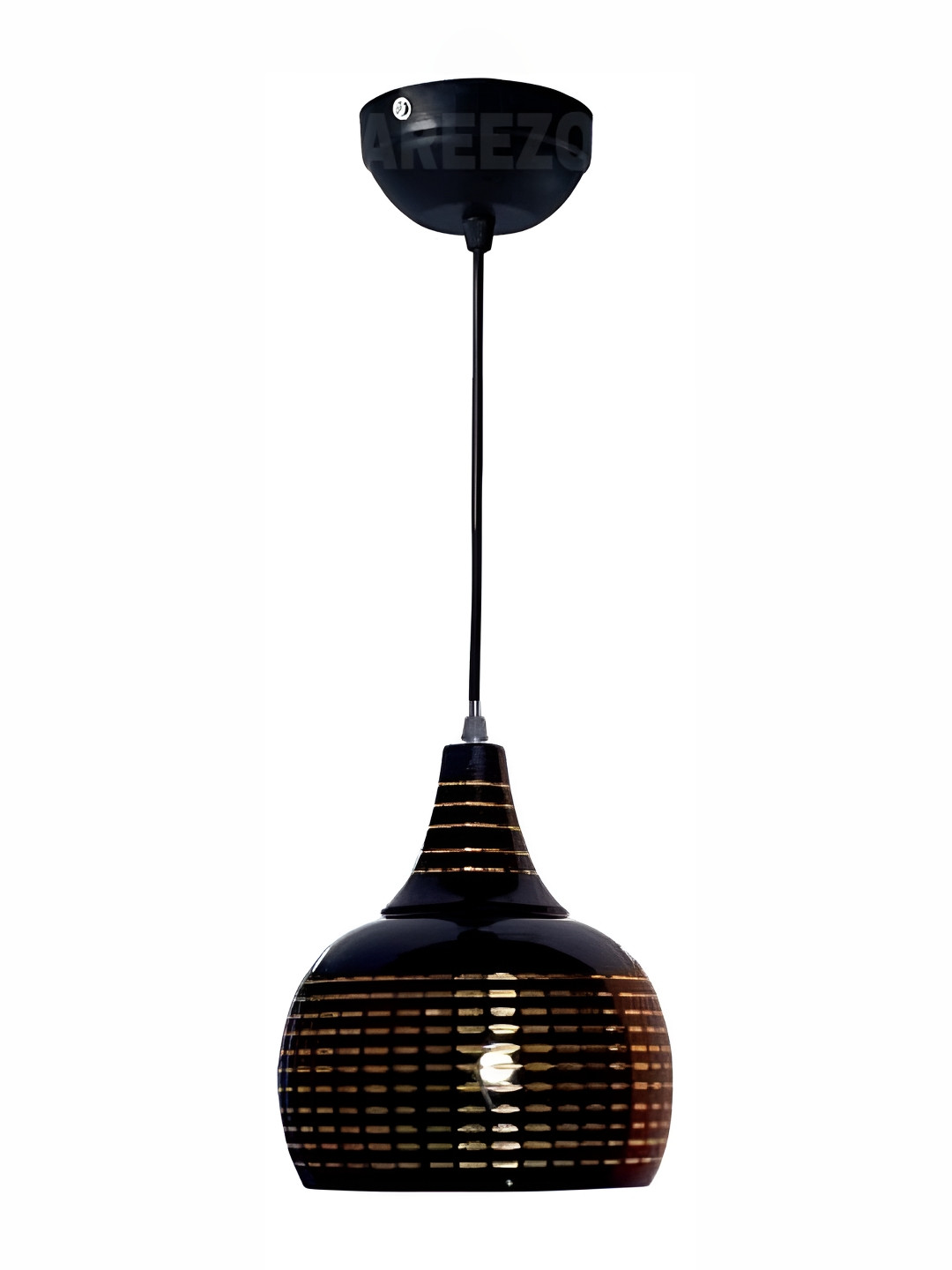 Areezo Black & Yellow Textured Ceiling Lamp