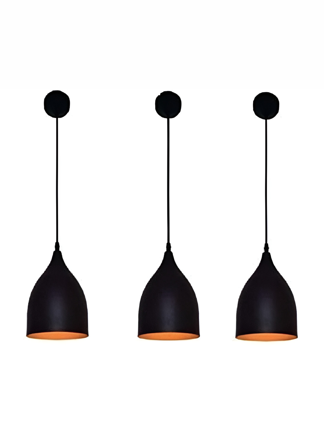 Areezo Black & Orange 3 Pieces Ceiling Lamps