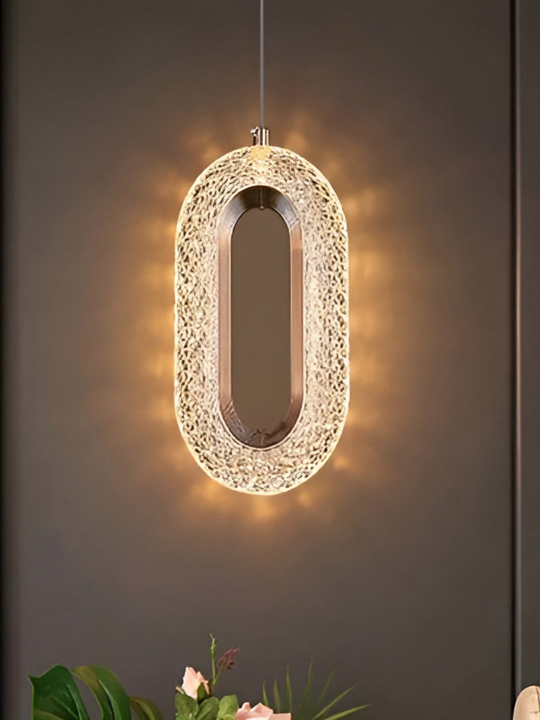 Areezo Gold Toned Metal Ceiling Lamp