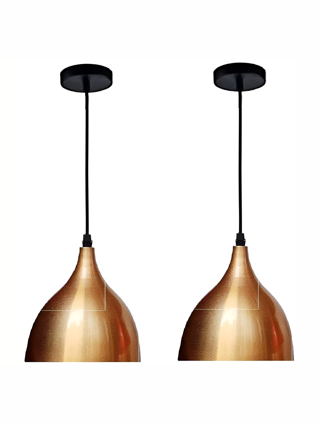 Areezo Copper-Toned Contemporary Metal Ceiling Lamp