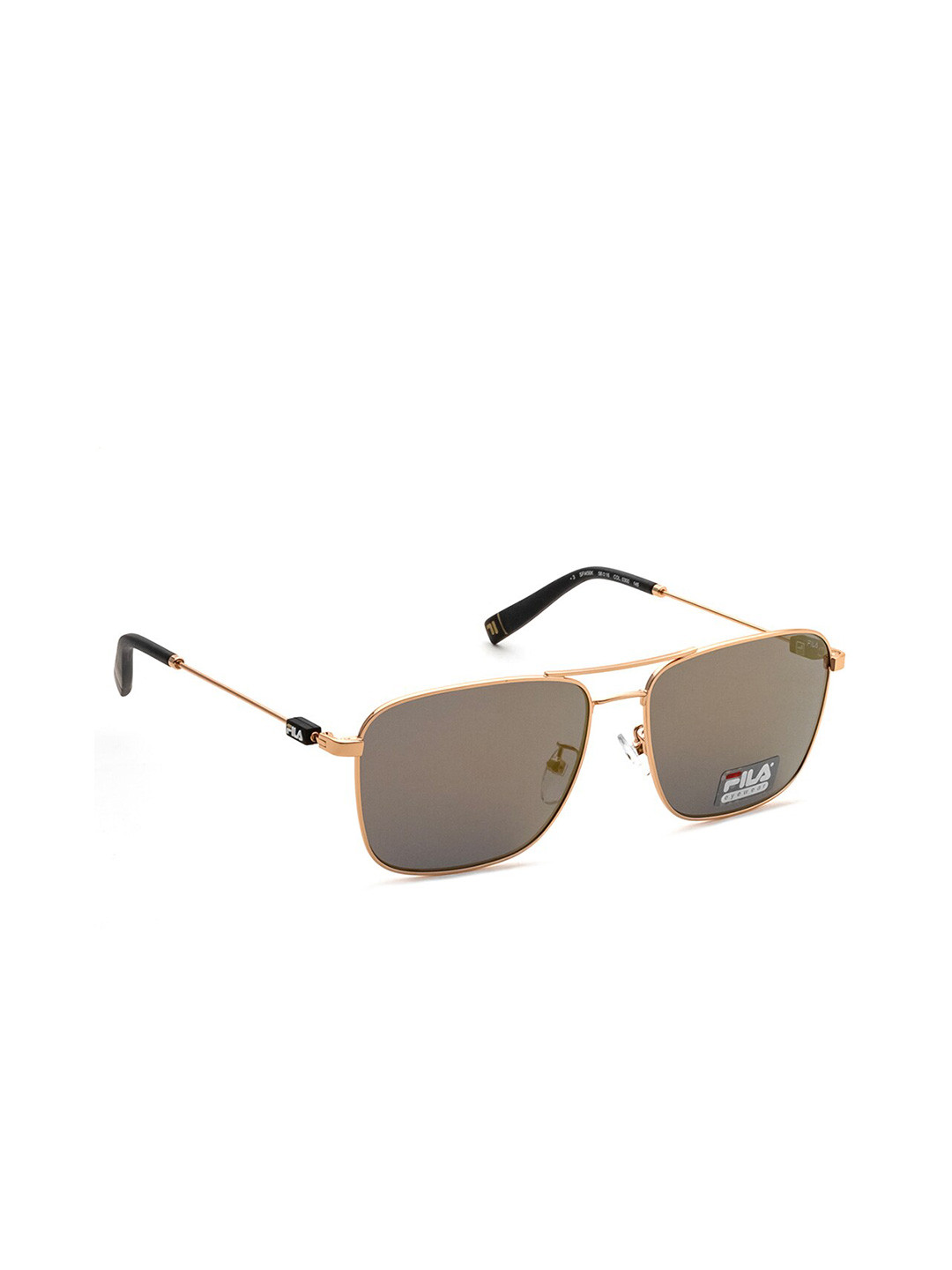 FILA Men Grey Full Rim Square Sunglasses with UV Protected Lens