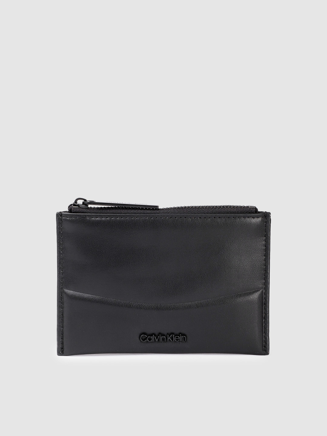 Calvin Klein Men Solid Leather Zip Around Wallet