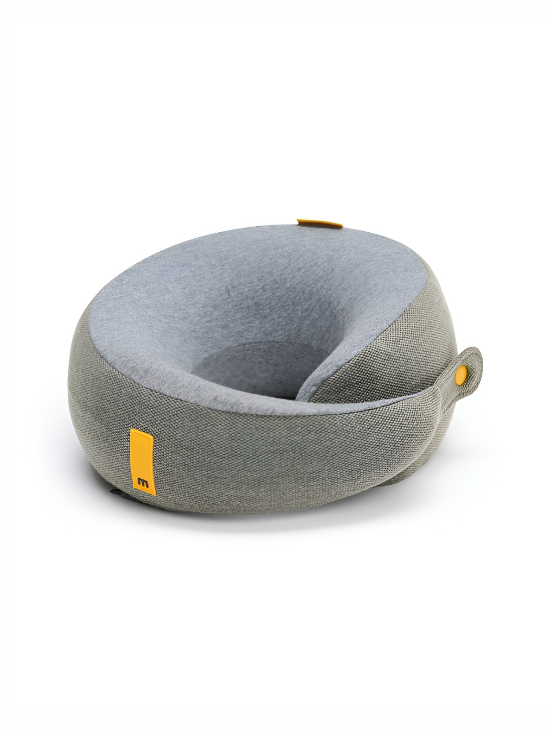 MOKOBARA Green Solid Cotton Breathable Firm Memory Foam Travel Pillow-14.5 x 14.5 x 23 cm