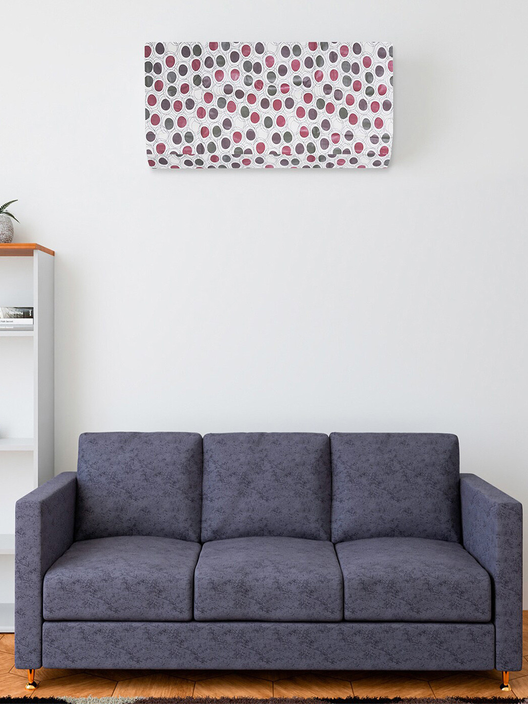 Kuber Industries White & Pink Printed Indoor & Outdoor 1.5 Ton Ac Cover Appliance covers