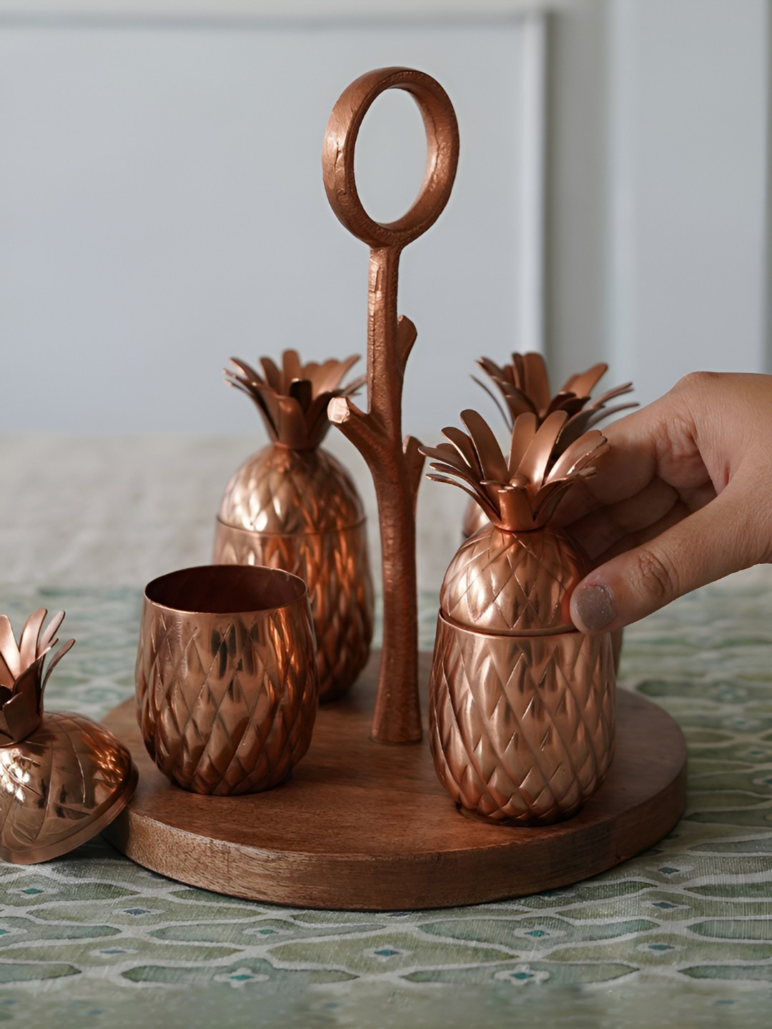 Manor House Copper Pineapple Decorative Mukhwas Supari Set