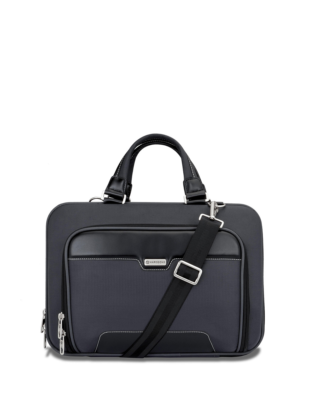 Harissons Spartan Men Grey 12L Vegan Leather Water Resistant Laptop Messenger Bag