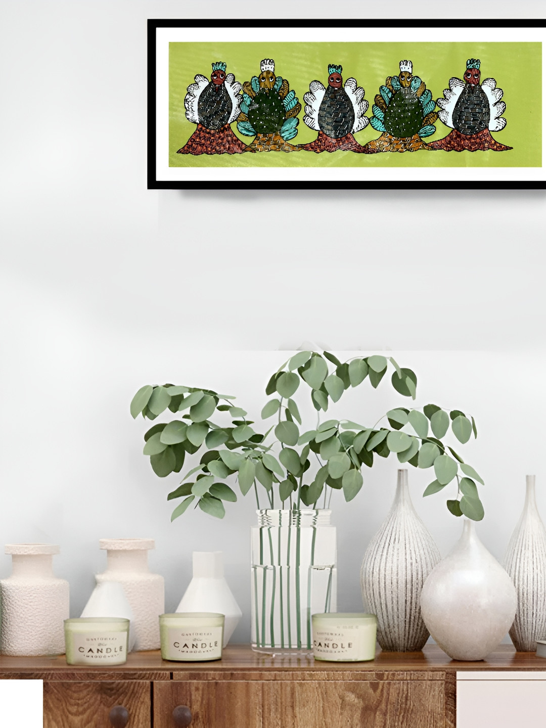 ARTDARSHAN Green & Brown Rectangular Paintings Wall Art