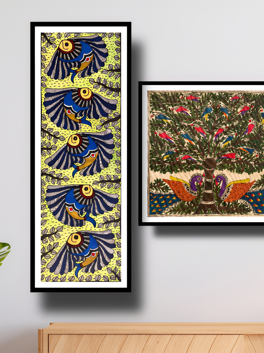 ARTDARSHAN Paper 2 Piece Wall Rectangle Paintings Wall Art