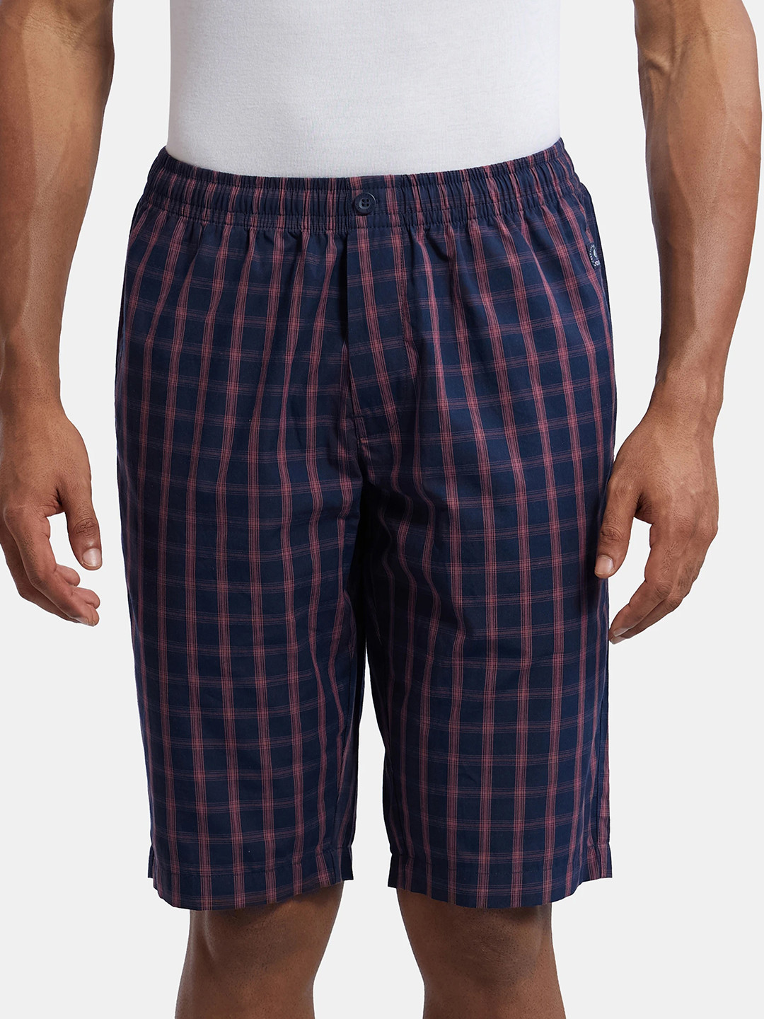 Jockey Combed Mercerized Cotton Woven Fabric Shorts with Side Pockets-9005