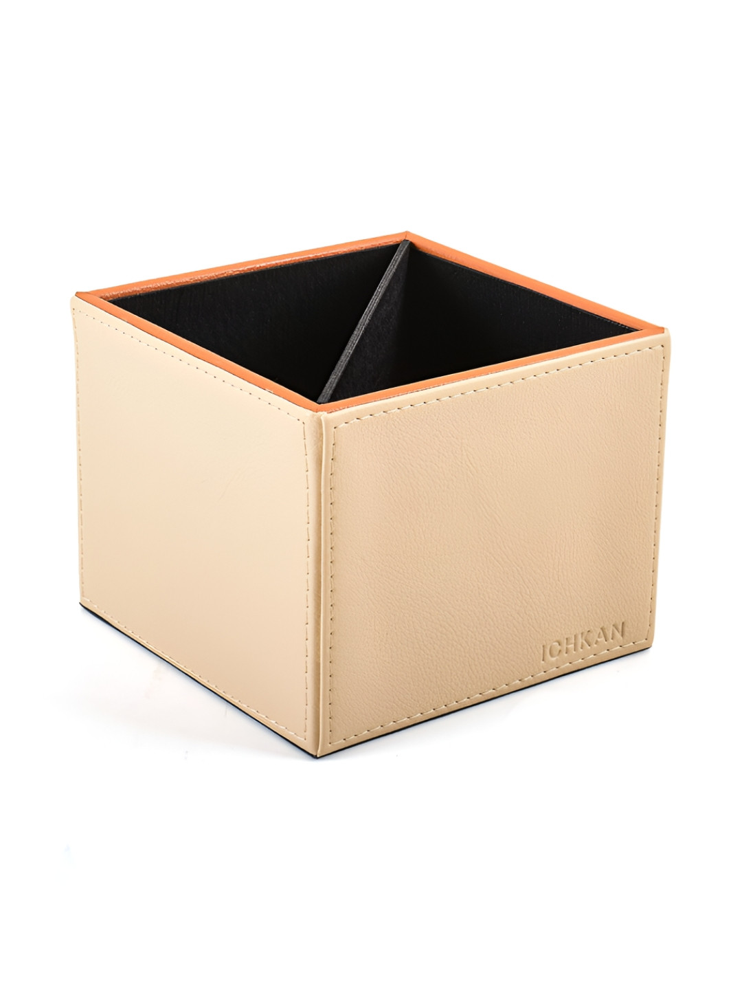 ICHKAN Cream Coloured Textured Cutlery Holder