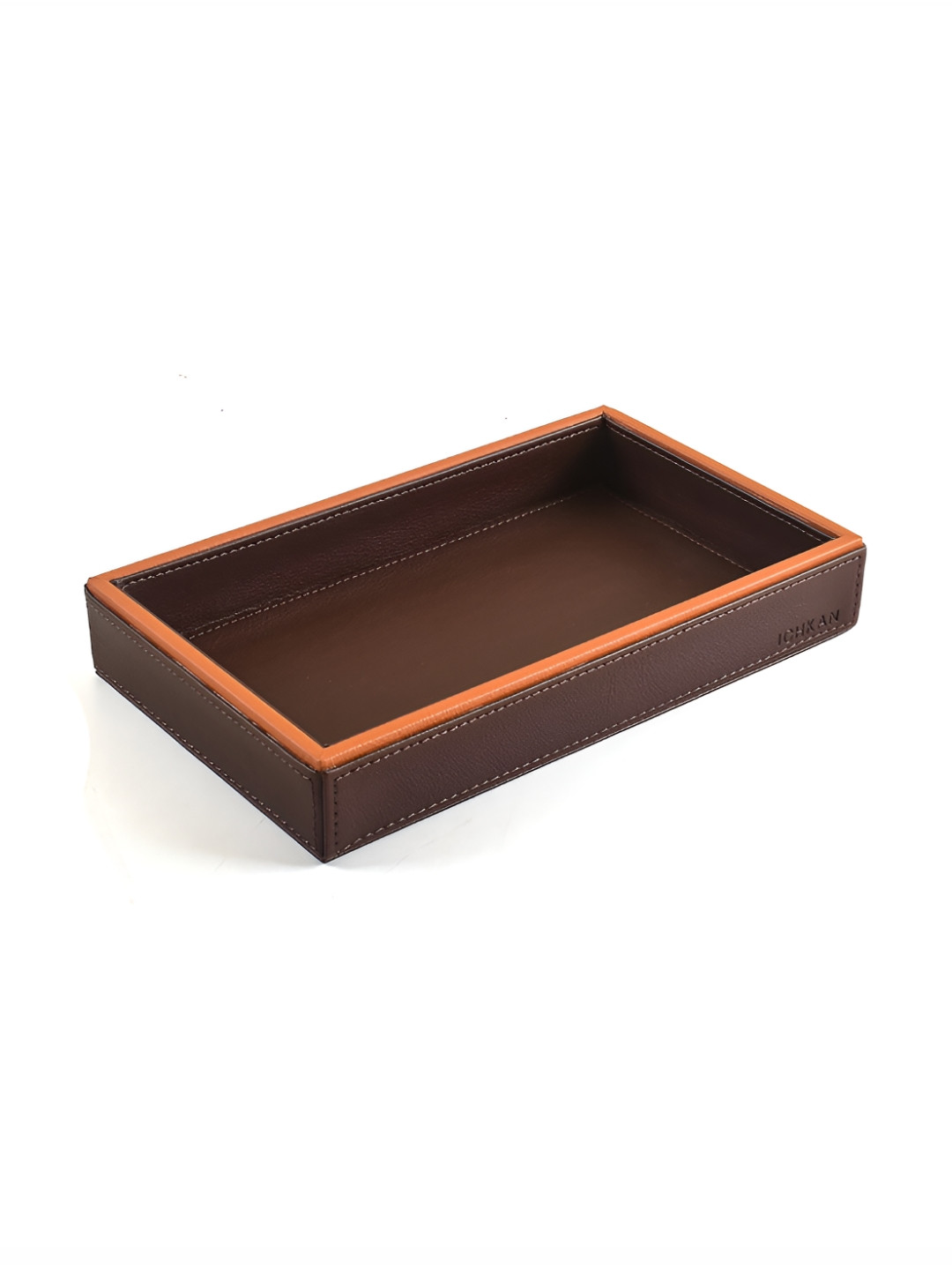 ICHKAN Brown Rectangle Towel Tray