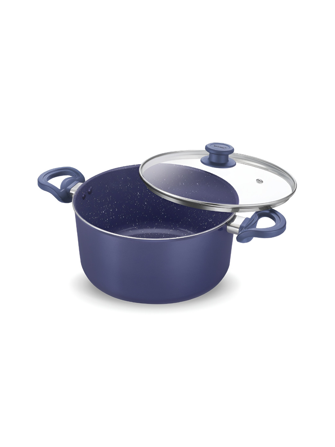 Prestige Blue Aluminium Induction Base Cook and Serve Casserole with Glass Lid 2.8 ltr