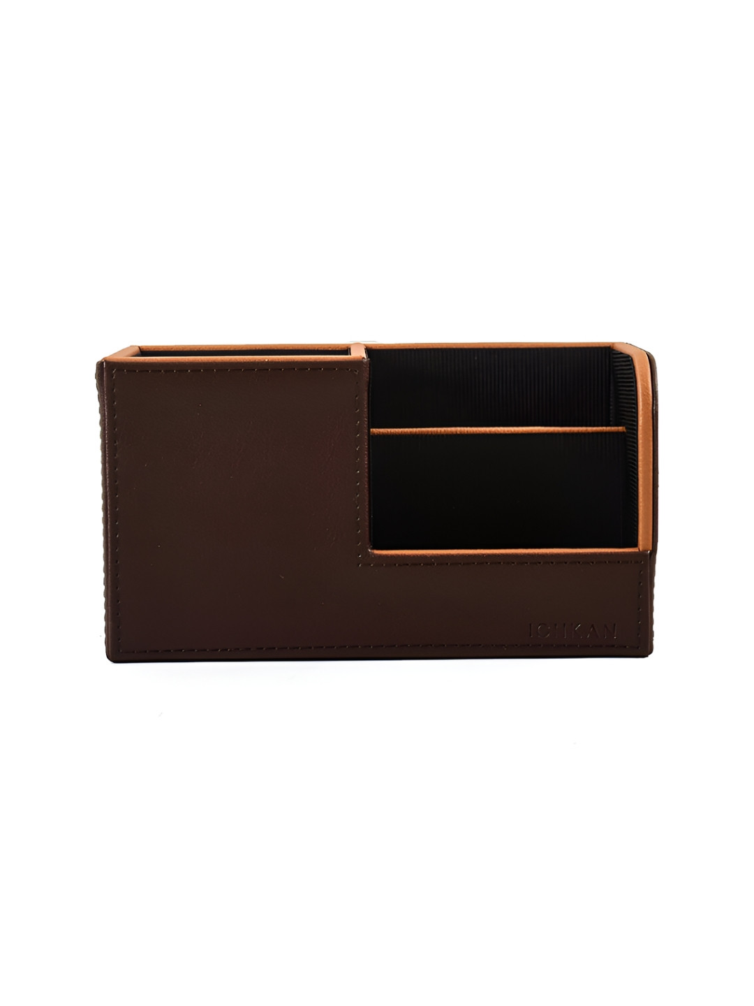 ICHKAN Brown Textured Desk Organiser