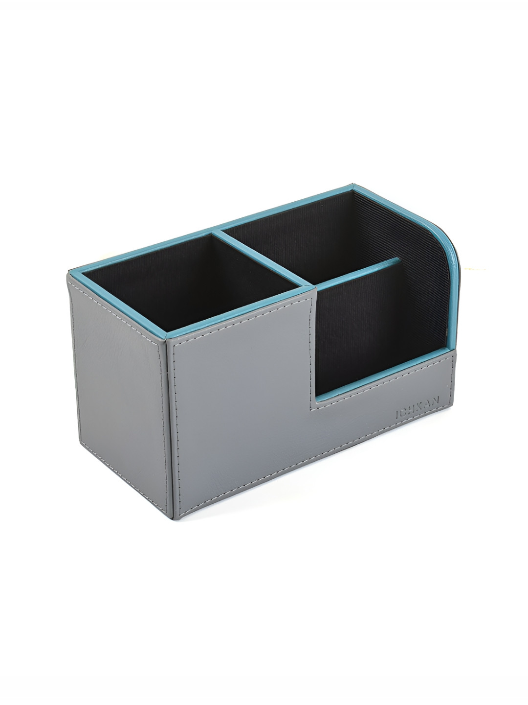 ICHKAN Grey & Blue Textured Office Table Organiser