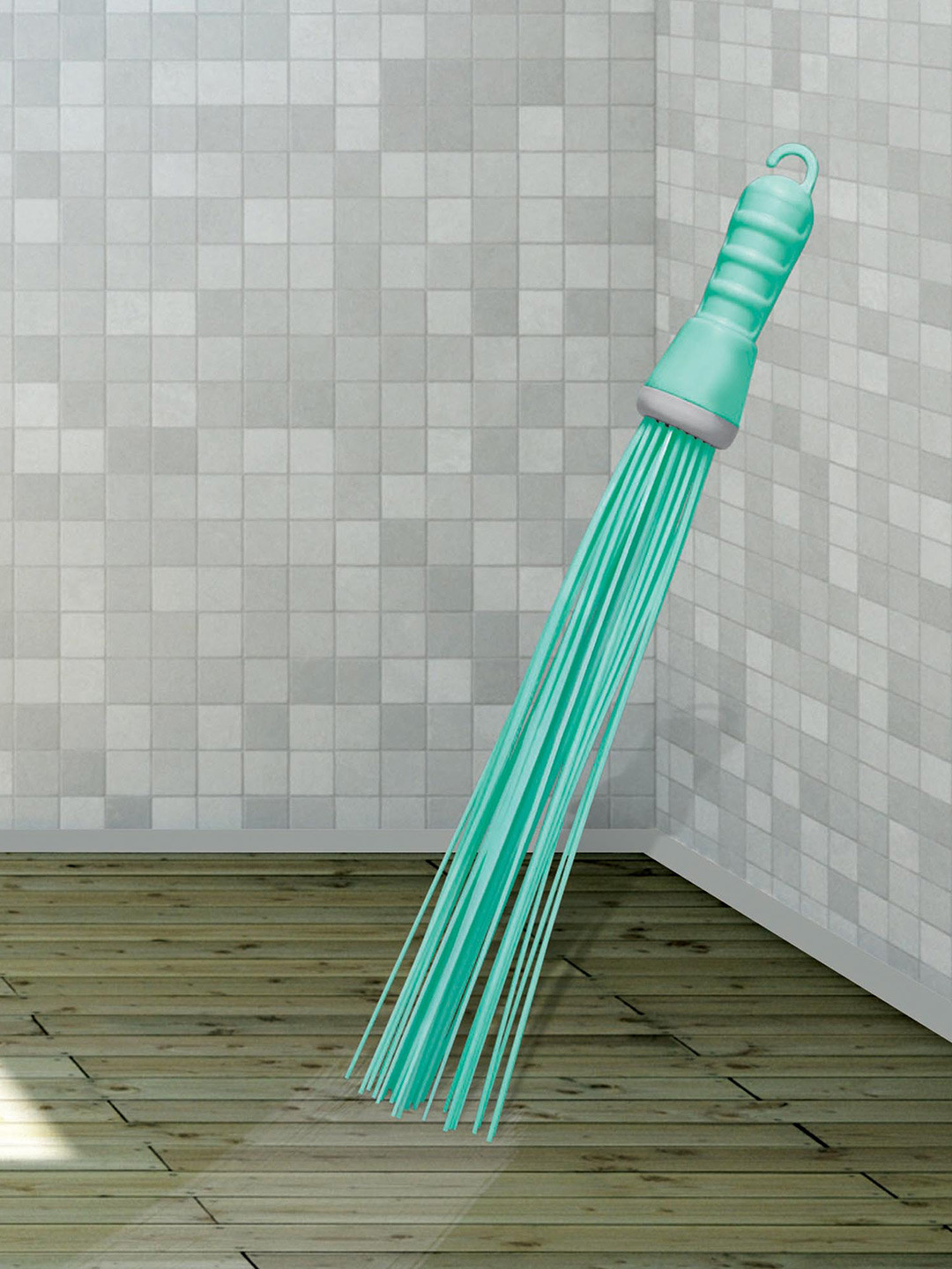 SPOTZERO by MILTON Green 1 Piece Plastic Kharata Hard Bristle Floor Broom