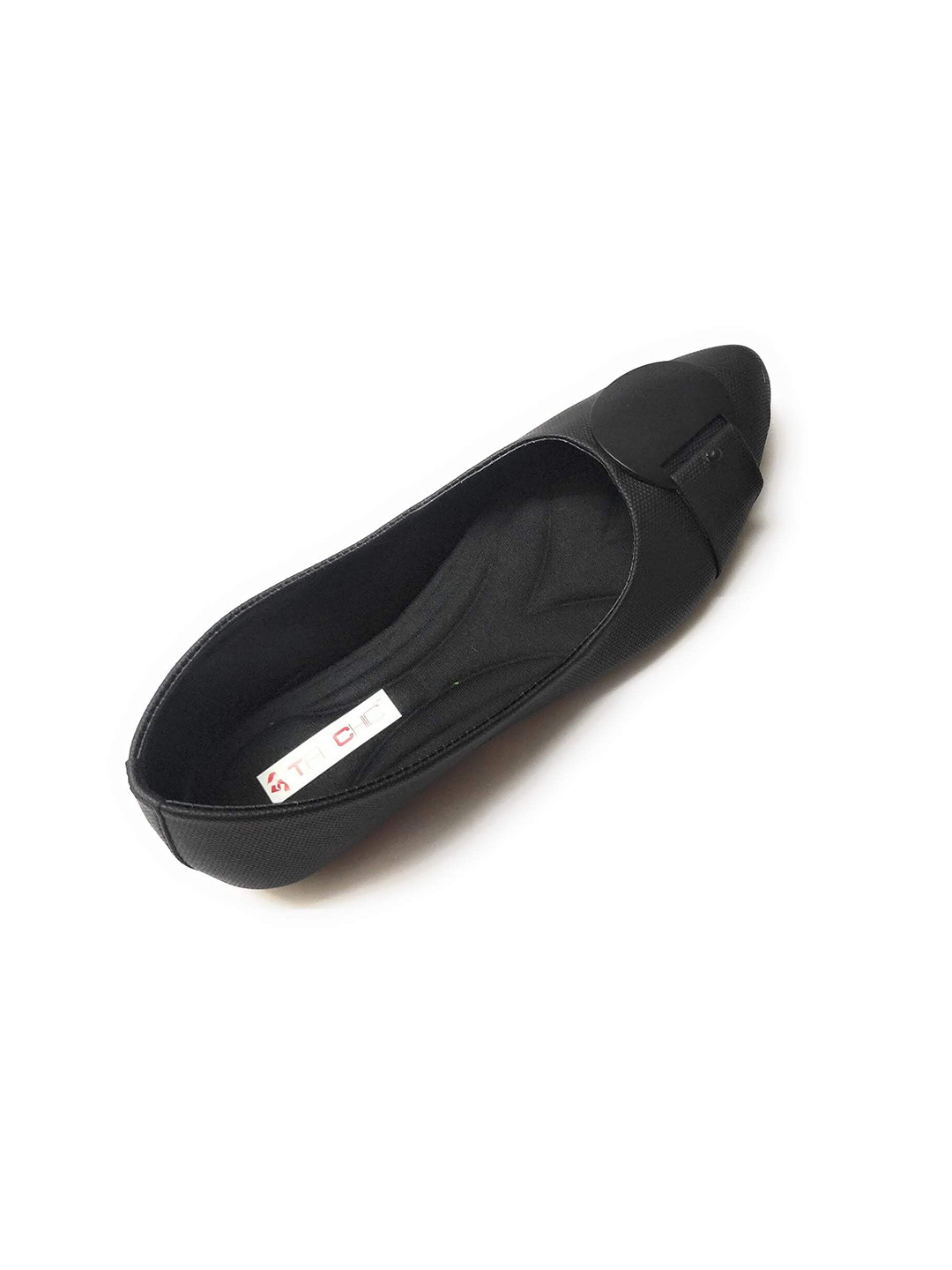 Ta Chic Textured Pointed Toe Ballerinas