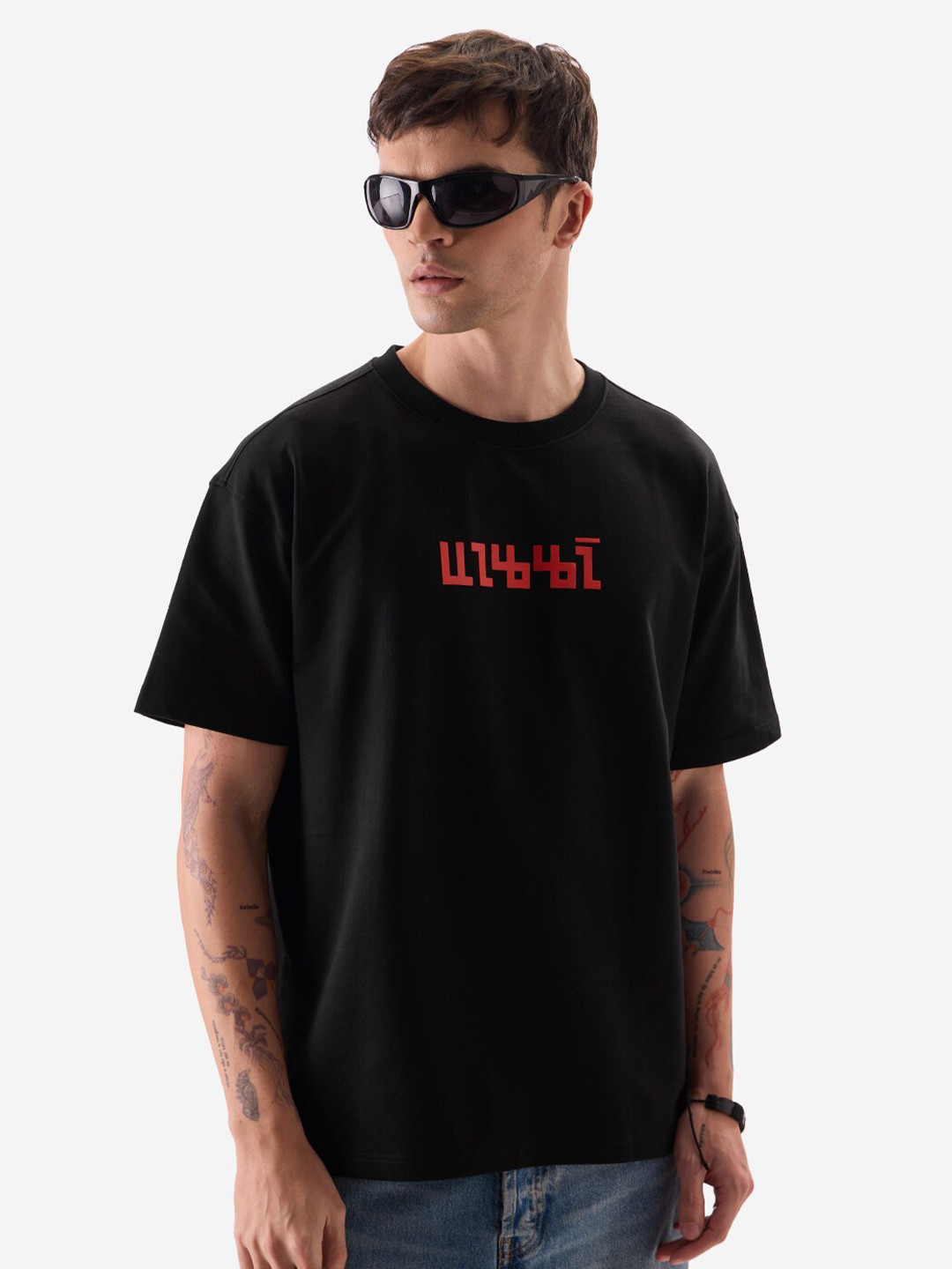 The Souled Store Biker Printed T-shirt