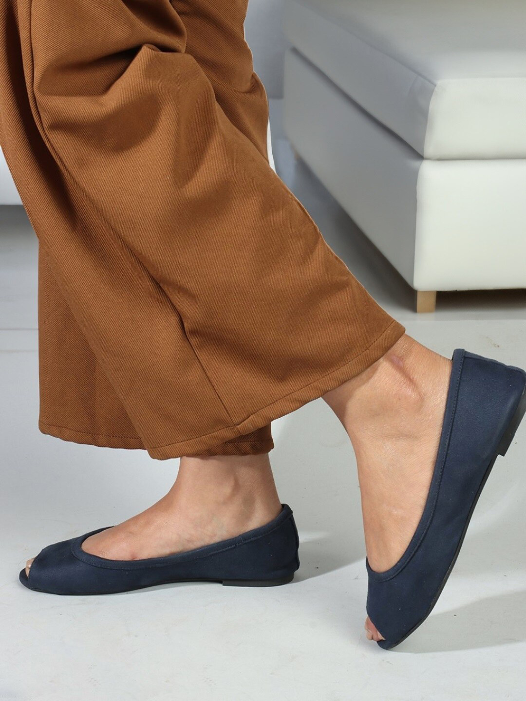 Carlton London Peep Toe Ballerinas