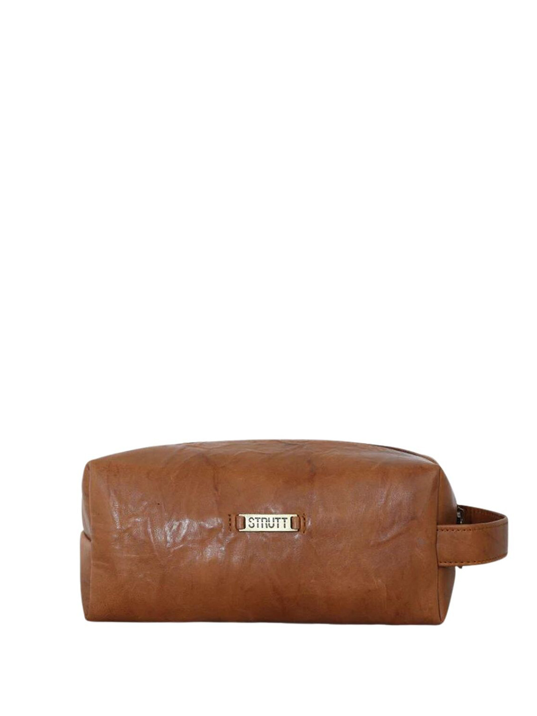 STRUTT Leather Travel Toiletry Bag