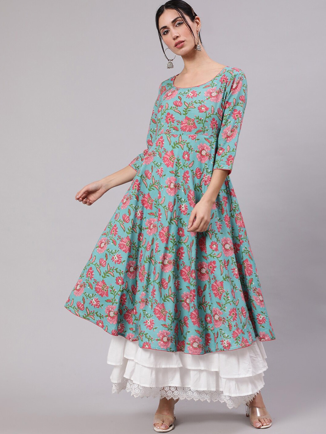 Buy Anouk Floral Printed Cotton Maxi Dress Dresses for Women 26815318 Myntra