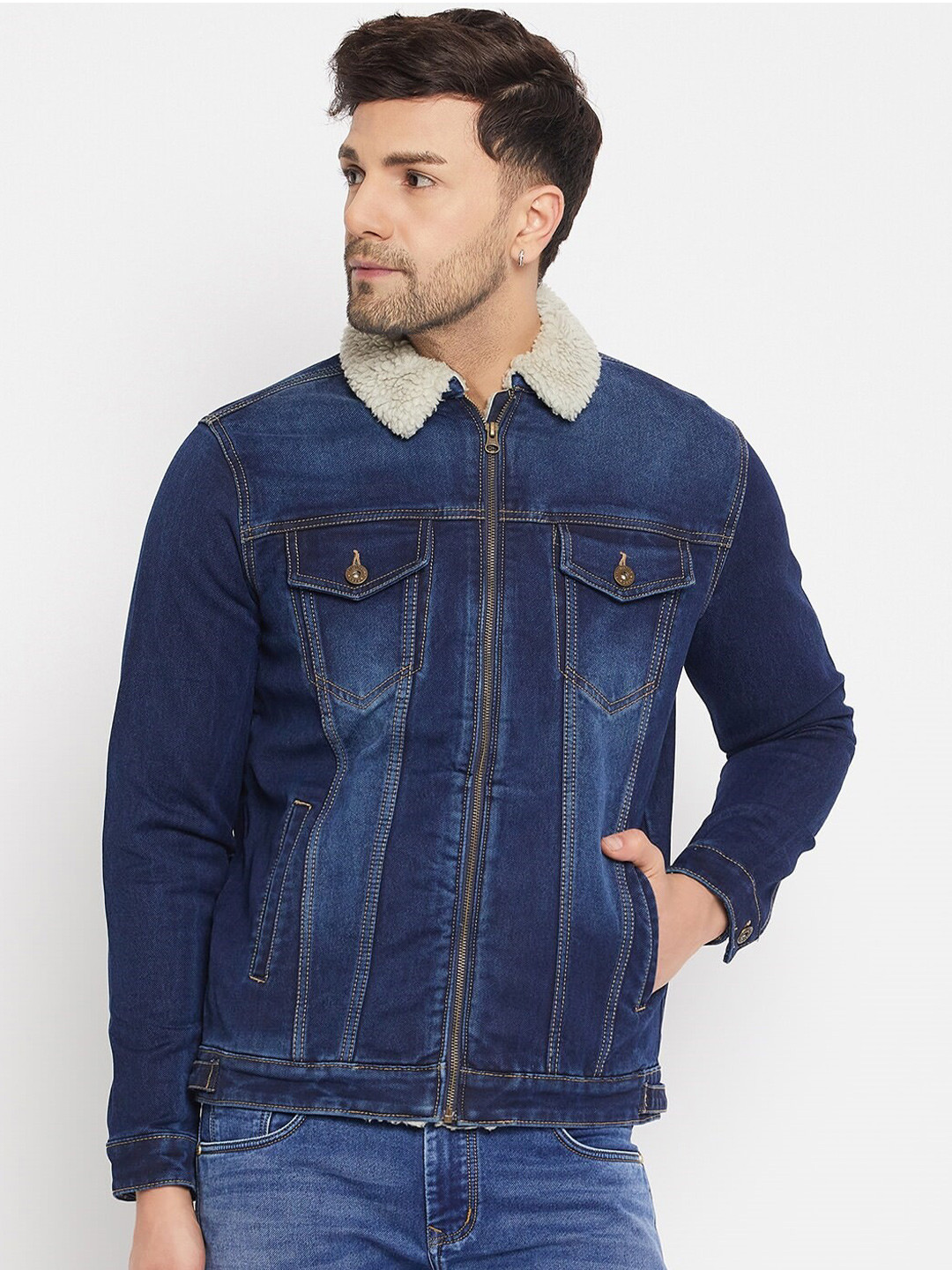 Duke Long Sleeves Washed Denim Jacket