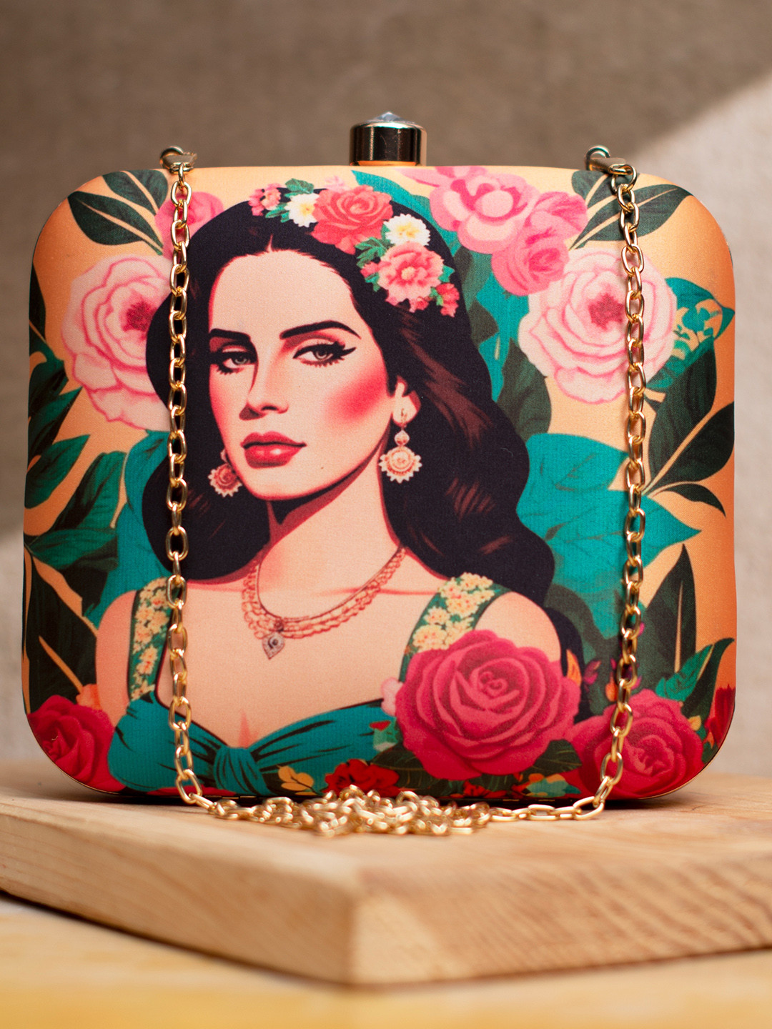 ARTKLIM Lana Del Ray Printed Box Clutch