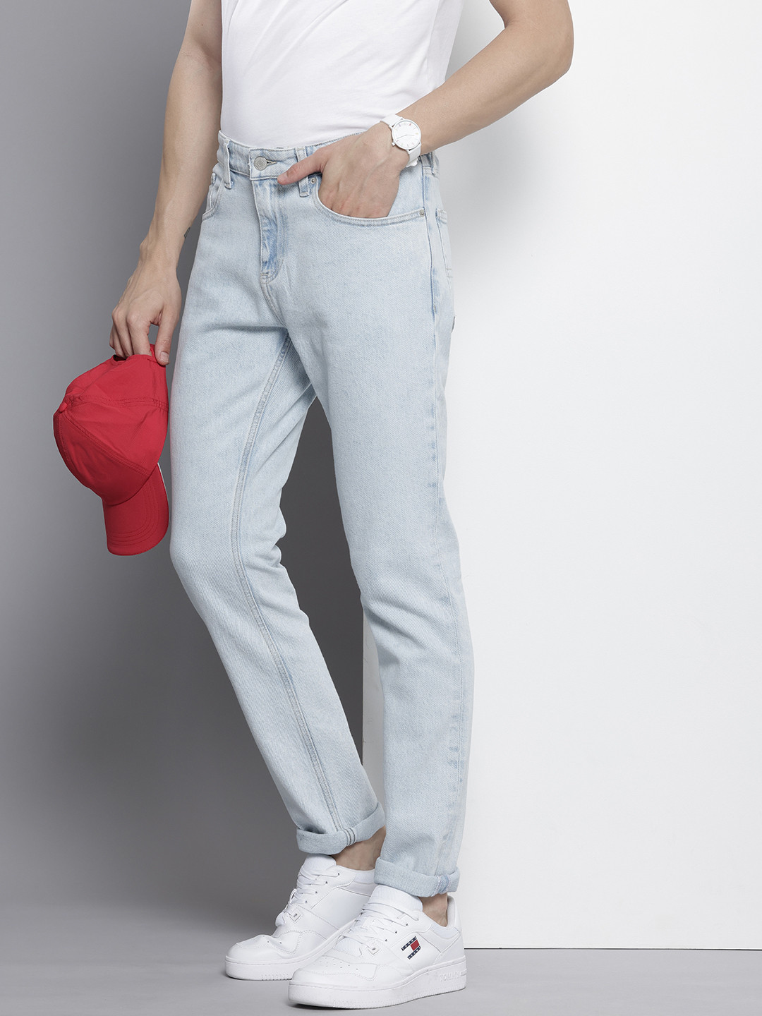 Tommy Hilfiger Men Austin Slim Fit Heavy Fade Stretchable Jeans