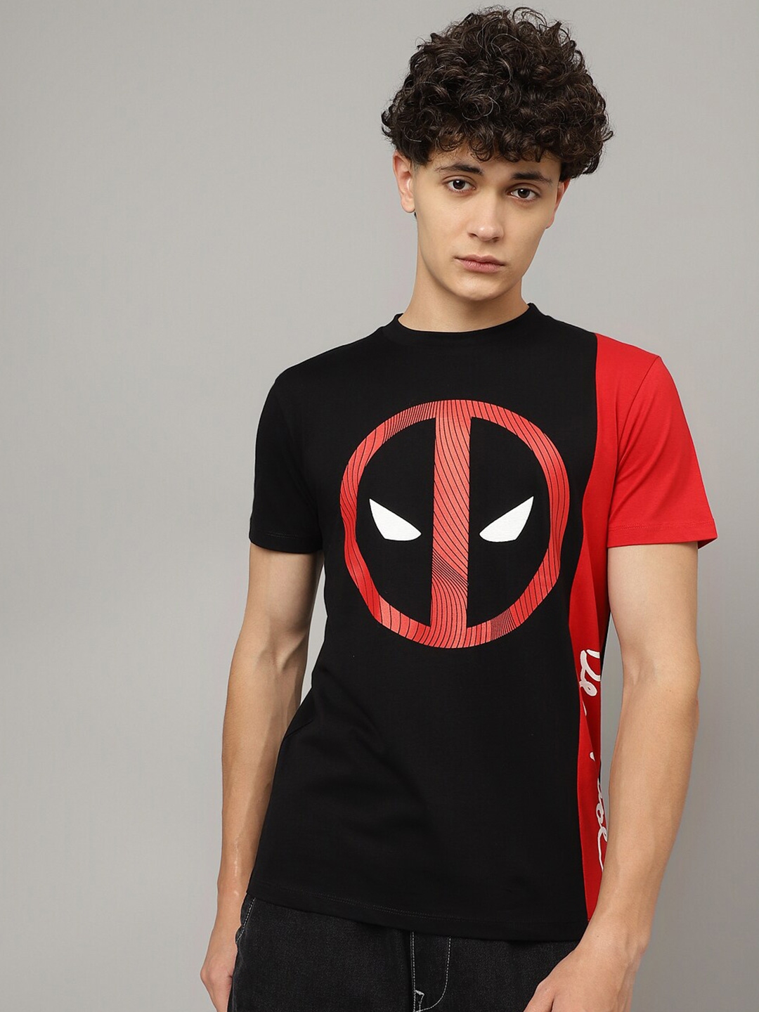 Buy Free Authority Deadpool Printed Short Sleeves Pure Cotton T