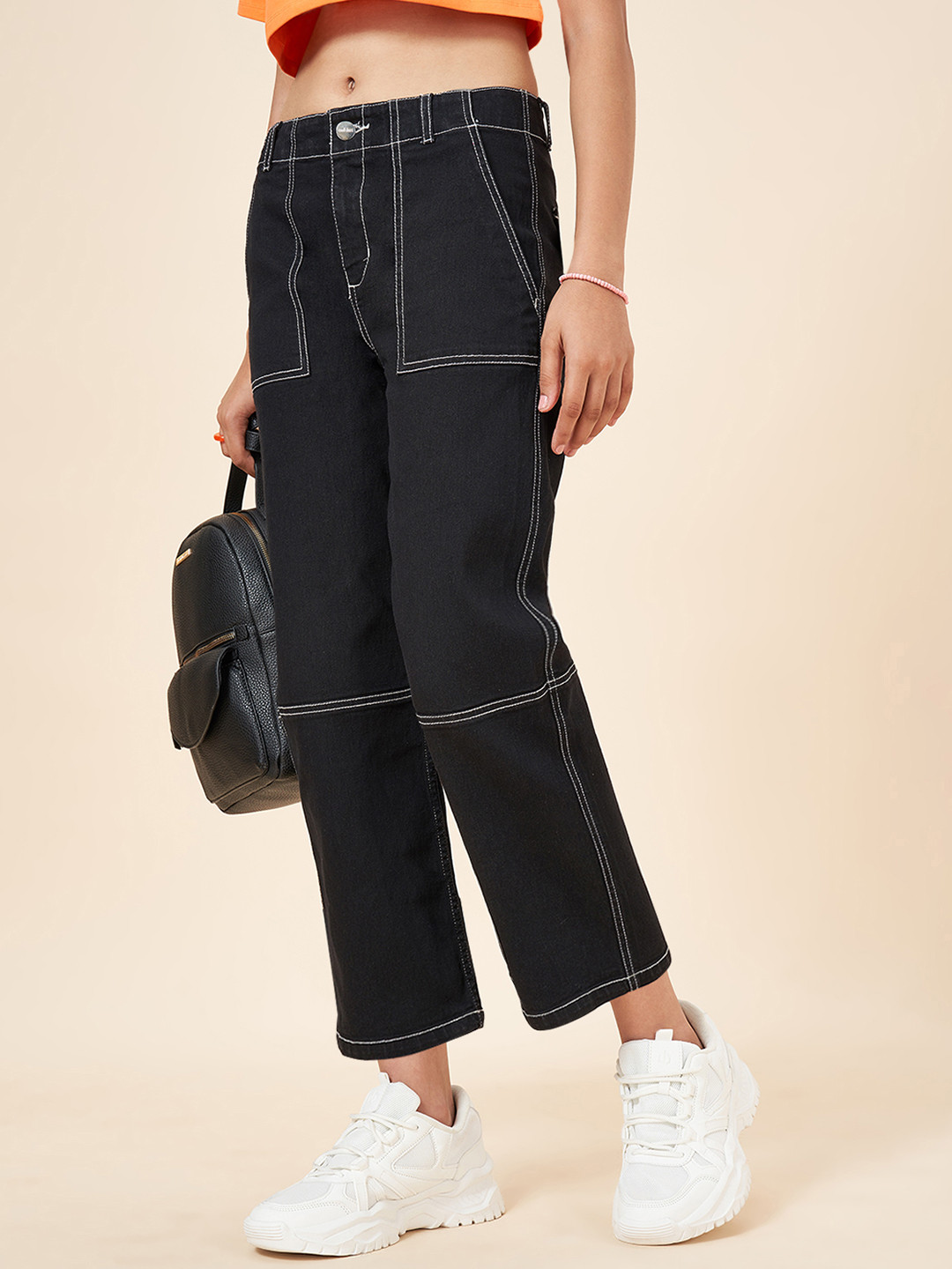 Coolsters by Pantaloons Girls Mid-Rise Cargo Styles Jeans